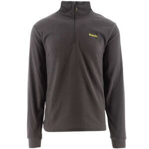 Bench Mens Albany Logo Quarter Zip Long-Sleeved Fleece / Charcoal